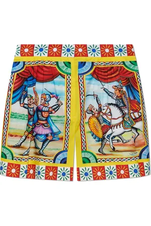 Dolce & Gabbana Shorts, Dame, Flerfarvet, 2XS, Bomuld, Carretto print shorts