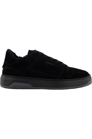 Nubikk Sko, Herre, Sort, 43 EU, Læder, Basket Court Fur Sneakers
