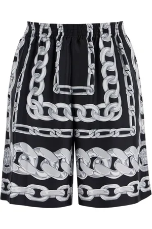 VERSACE Shorts, Herre, Sort, S, Silke Medusa Chains Bermuda Shorts