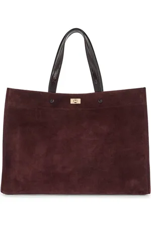 Anya Hindmarch Taske, Dame, Lilla, ONE SIZE, Læder, Suede & Patent Læder Tote Taske