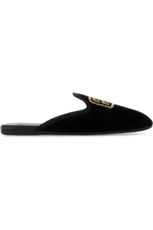 Miu Miu Sko, Dame, Sort, 35 EU, Uld, Sorte Slip-On Broderede Muldyr