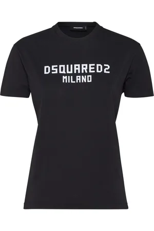 Dsquared2 Top, Dame, Sort, S, Bomuld, Sort og hvid print T-shirt