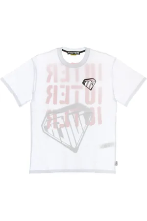 IUTER Top, Herre, Hvid, XL, Bomuld, Stencil Tee Hvid Kortærmet T-shirt