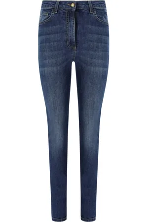 Elisabetta Franchi Jeans, Dame, Blå, W29, Bomuld, Blå Skinny Jeans