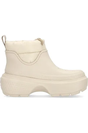 Crocs Sko, Dame, Hvid, 36 EU, Nylon, Stomp Puff Boot Stucco