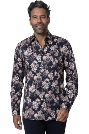 Karl Lagerfeld Skjorte, Herre, Flerfarvet, 2XL, Beige Blomstret Skjorte