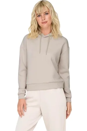 ONLY Strik, Dame, , XL, Uld, Sporty hættetrøje med drop skuldre