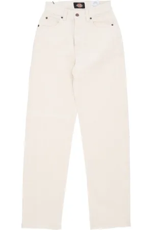 Dickies Jeans, Dame, , W28, Denim, Ecru Denim Wide Leg Jeans