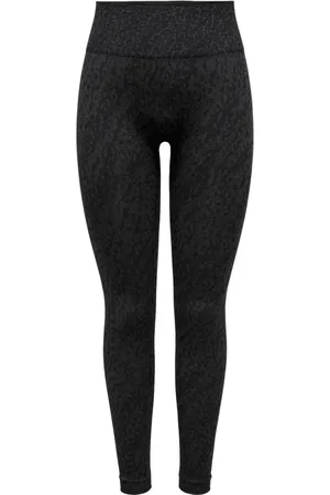 ONLY Bukser, Dame, Sort, L, Sporty Leggings med sømløst design