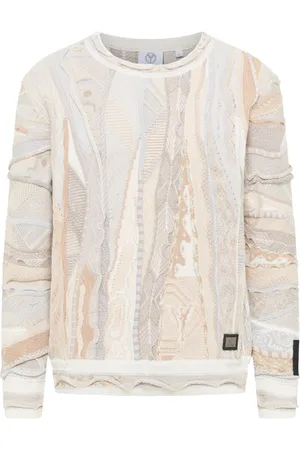 Carlo Colucci Strik, Herre, , XL, Farverig Geometrisk Striktrøje