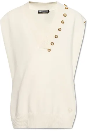 Dolce & Gabbana Strik, Herre, , M, Uld, Sweater med skinnende applikationer
