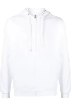 Moschino Sweathshirts & Hoodies, Herre, Hvid, L, Bomuld, Hvid Lynlås Sweatshirt Casual Sweater Hoodie