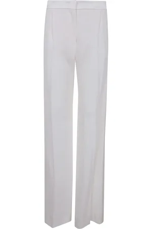 Alberta Ferretti Bukser, Dame, Hvid, S, Satin, Hvide Satinbukser