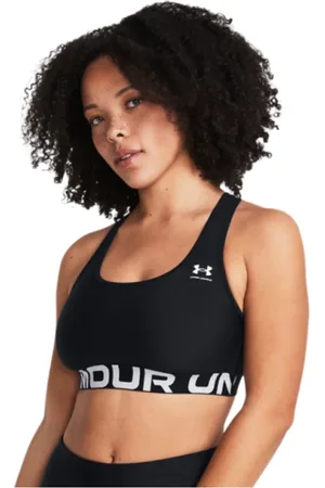 Under Armour Sport, Dame, Sort, XL, Sporty Bra HeatGear Armour Mid Branded