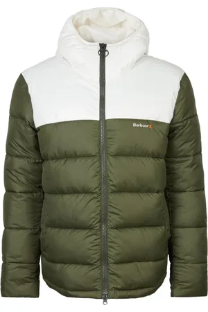 Barbour Jakke, Herre, Grøn, L, Uld, Skov Quiltet Jakke Lynlås Logo