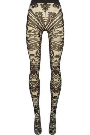 Wolford Undertøj, Dame, Sort, S, Tattoo Print Sheer Strømpebukser