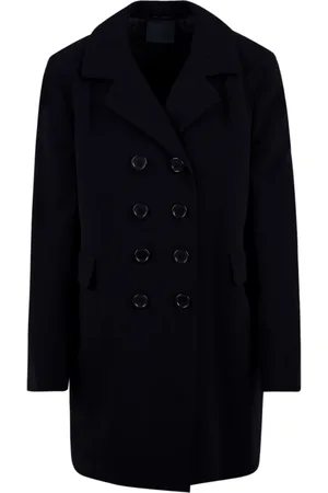Aspesi Frakke, Dame, Sort, L, Blå Kvinders Frakke Model 0703 9689/82