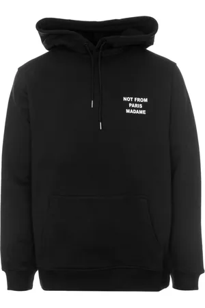 Drôle de Monsieur Sweathshirts & Hoodies, Herre, Sort, 2XL, Bomuld, Statement Print Hoodie