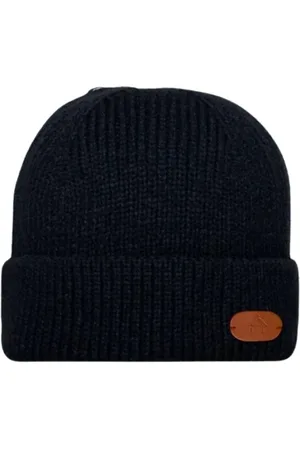Cabaia Tilbehør, unisex, Blå, ONE SIZE, Uld, Mørkeblå Beanie med Logo