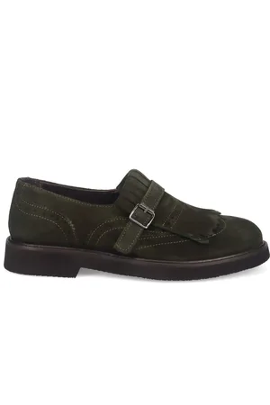 SANGIORGIO Sko, Dame, Grøn, 37 EU, Grøn Ruskind Slip-On Sneakers
