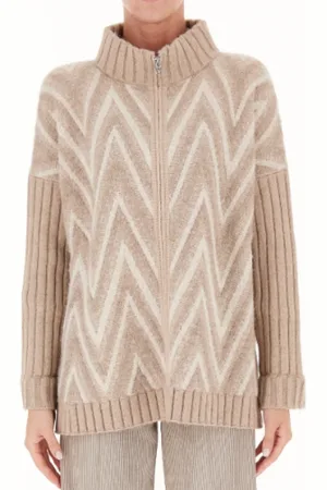 D.EXTERIOR Strik, Dame, Brun, M, Uld, Brun Jakke til Stilfuldt Look