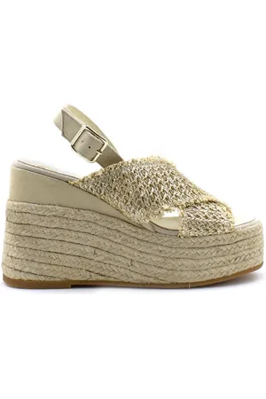 Espadrilles Sko, Dame, , 36 EU, Læder, Platinum Raffia Kile Sandaler