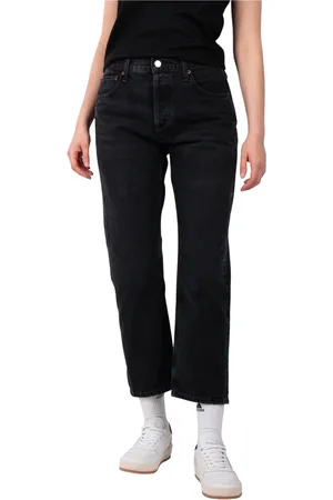 AGOLDE Jeans, Dame, Sort, W28, Sort Easy Straight Hitch Jeans