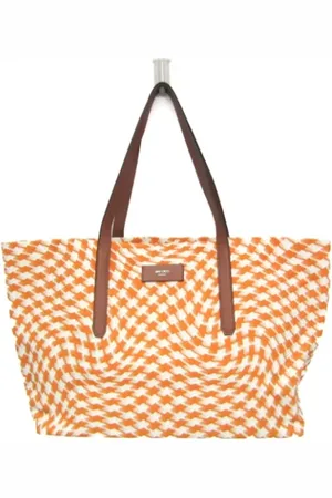 Jimmy Choo Pre-owned, Dame, Hvid, ONE SIZE, Pre-owned canvas håndtasker