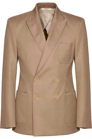 VALENTINO Jakke, Herre, , M, Uld, Mørk Blazer med Guld Knapper