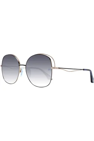 ANA HICKMANN Tilbehør, Dame, Gul, ONE SIZE, Uld, Guld Dame Solbriller Rund Gradient