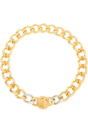 VERSACE Tilbehør, Herre, Gul, ONE SIZE, Medusa Medallion Kædehalskæde