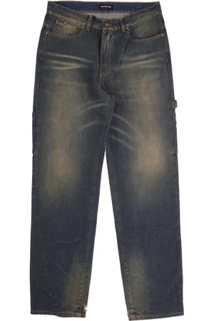 SALVATORE SANTORO Jeans, Herre, Blå, W33, Bomuld, Ren bomuldssnedkerbukser