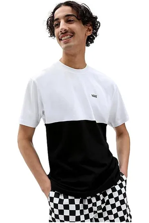 Vans Top, Herre, Hvid, L, Bomuld, Colorblock T-shirt med Logo Grafik