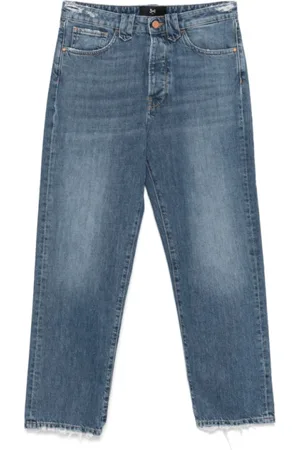 3x1 Jeans, Dame, Blå, W26, Bomuld, Indigo Blå Distressed Cropped Jeans