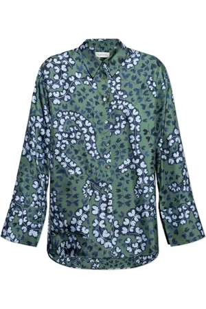 Lanvin Bluser & Skjorter, Dame, Grøn, S, Silkeskjorte