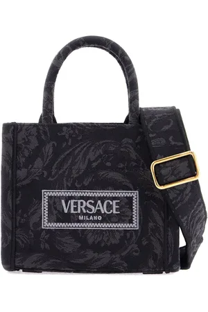 VERSACE Taske, Dame, Sort, ONE SIZE, Bomuld, Barocco Mini Tote Taske