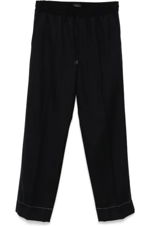 BRIONI Bukser, Herre, Blå, L, Bomuld, Midnight Elastisk Snøret Bukser