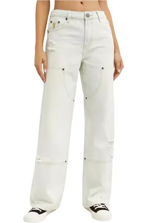 ONE TEASPOON Jeans, Dame, Blå, W25, Bomuld, Vintage Blå Straight Leg Jeans