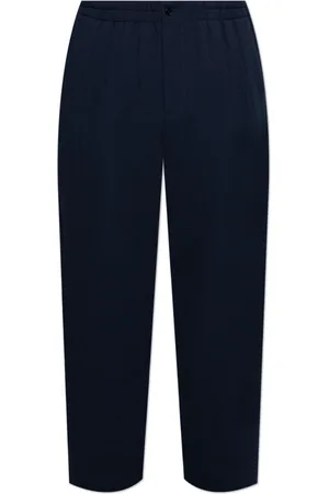 Giorgio Armani Bukser, Herre, Blå, M, Uld, Uldbukser