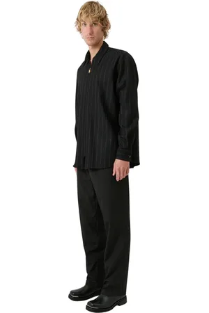 Soulland Jakke, Herre, Sort, L/XL, Uld, Derry lynlås foran skjortejakke