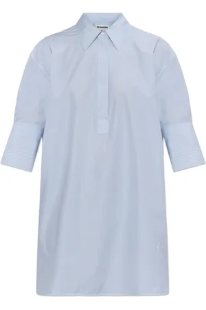 Jil Sander Kjole, Dame, Blå, XS, Bomuld, Skjortekjole