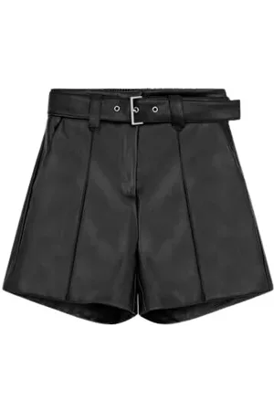 Suncoo Shorts, Dame, Sort, M, Læder, Højtaljede shorts i imiteret læder