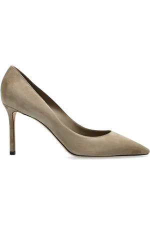 Jimmy Choo Sko, Dame, Grå, 37 EU, Suede, Suede Hæle Romy