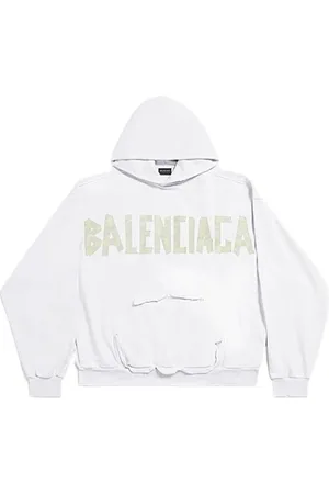 Balenciaga Sweathshirts & Hoodies, Herre, , 2XS, Bomuld, Oversized Unisex Hoodie med Distressed Logo