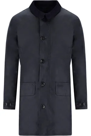 Barbour Frakke, Herre, Blå, L, Bomuld, Navy Vokset Bomuld Mac Jakke
