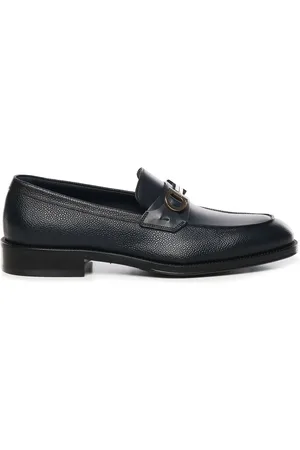 Salvatore Ferragamo Sko, Herre, Blå, 43 EU, Læder, Flade Mokkasin Sko