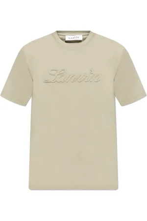 Lanvin Top, Herre, Grøn, S, Bomuld, T-shirt med præget logo