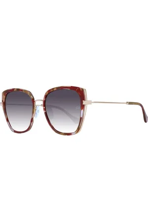 ANA HICKMANN Tilbehør, Dame, Rød, ONE SIZE, Uld, Røde Firkantede Solbriller Gradient Linser