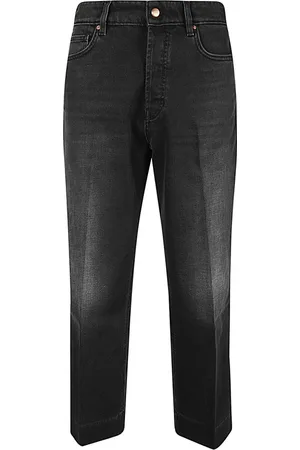 Don the Fuller Jeans, Herre, Sort, W27, Bomuld, Widecropped Stoccarda Jeans