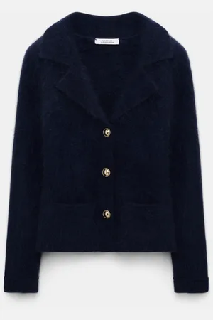 Dorothee Schumacher Strik, Dame, Blå, L, Uld, Fluffy Statements Cardigan
